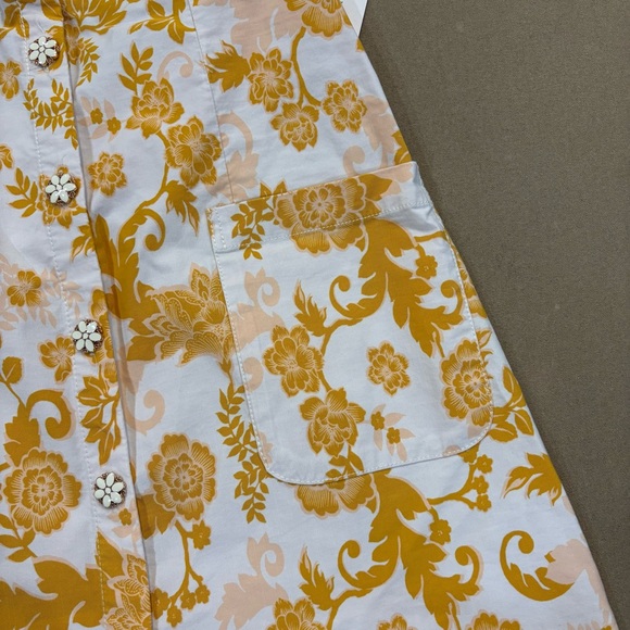 Maeve by Anthropologie Scalloped V-neck Halter Button Down Mini Dress Size 2 NWT - Picture 4 of 16